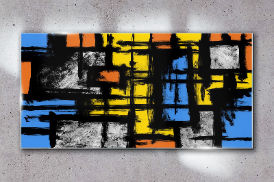 Foto op glas Abstracte kleurencompositie