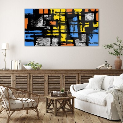 Foto op glas Abstracte kleurencompositie