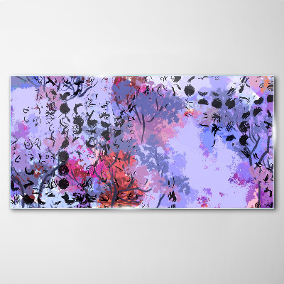 Schilderij op glas Abstract landschap met een Japans accent