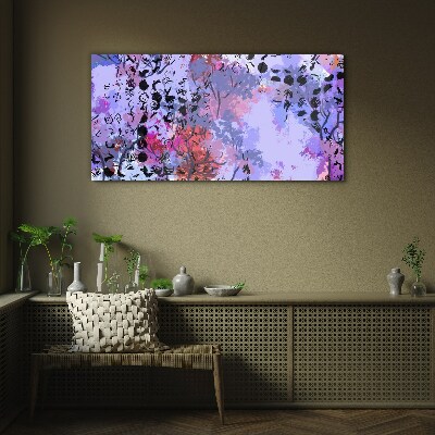 Schilderij op glas Abstract landschap met een Japans accent