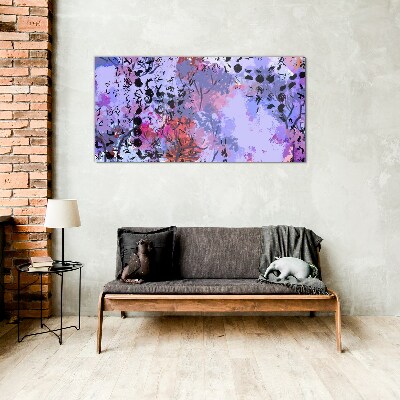 Schilderij op glas Abstract landschap met een Japans accent