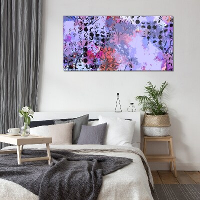 Schilderij op glas Abstract landschap met een Japans accent