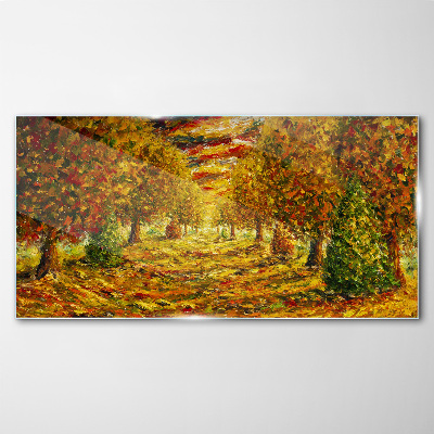 Glas foto Gouden herfstlandschap