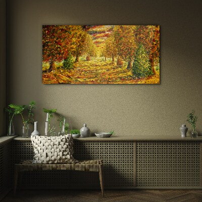 Glas foto Gouden herfstlandschap