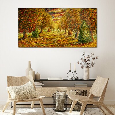 Glas foto Gouden herfstlandschap
