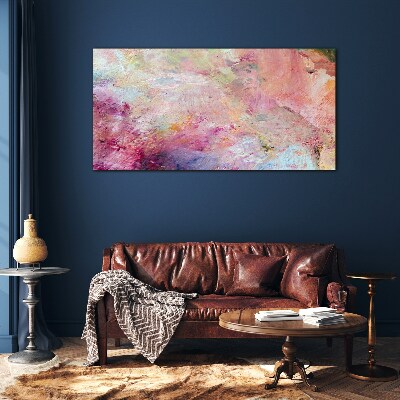 Foto op glas Abstract landschap in pastelkleuren