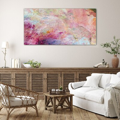 Foto op glas Abstract landschap in pastelkleuren