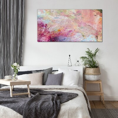 Foto op glas Abstract landschap in pastelkleuren