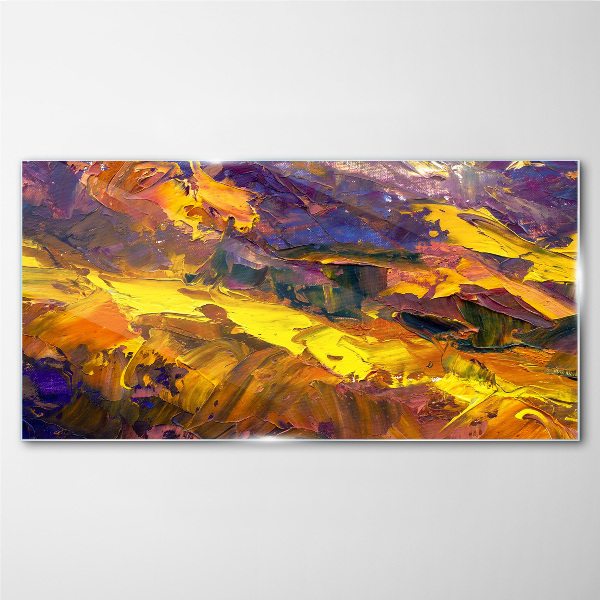 Schilderij op glas Een expressief landschap in intense kleuren