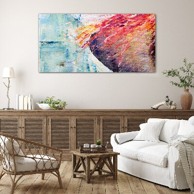 Foto op glas Kleuren in beweging