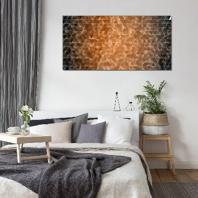 Glas foto Geometrie in tinten bruin