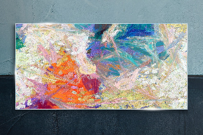 Schilderij op glas Kleurrijke abstractie in beweging