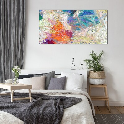 Schilderij op glas Kleurrijke abstractie in beweging