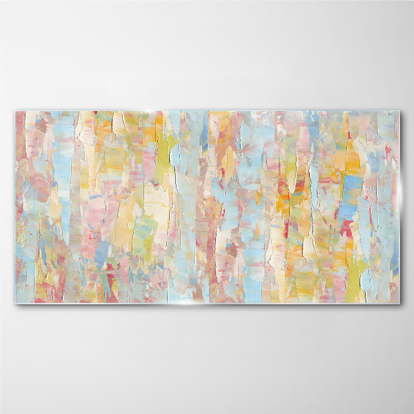 Foto op glas Pastelreflecties in glas