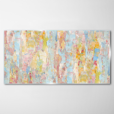 Foto op glas Pastelreflecties in glas