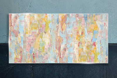 Foto op glas Pastelreflecties in glas