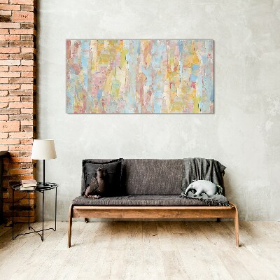 Foto op glas Pastelreflecties in glas