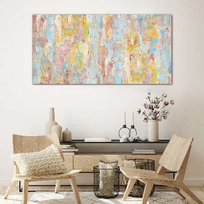 Foto op glas Pastelreflecties in glas