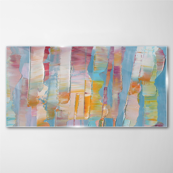 Glas foto Kleurrijke abstracte strepen