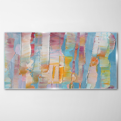 Glas foto Kleurrijke abstracte strepen