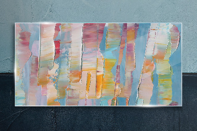 Glas foto Kleurrijke abstracte strepen