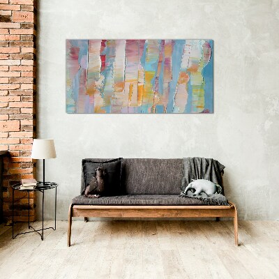 Glas foto Kleurrijke abstracte strepen