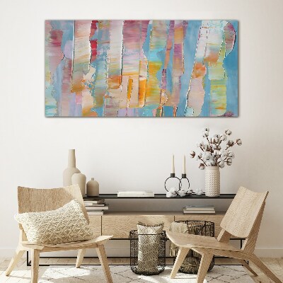 Glas foto Kleurrijke abstracte strepen