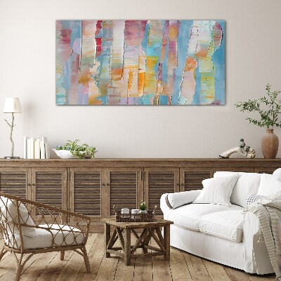 Glas foto Kleurrijke abstracte strepen