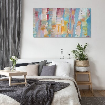 Glas foto Kleurrijke abstracte strepen