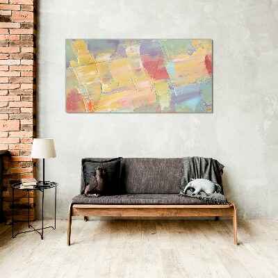 Glas foto Pastelabstracties in beweging