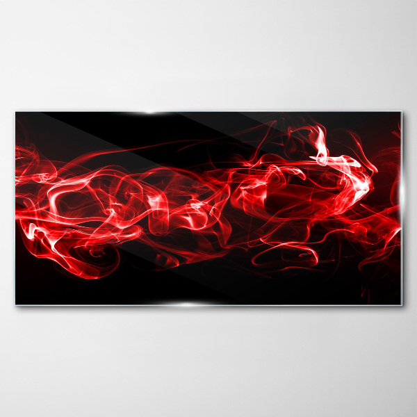 Foto op glas Dansende rode strepen