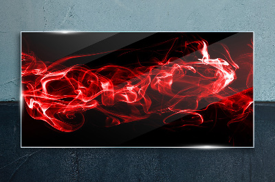 Foto op glas Dansende rode strepen