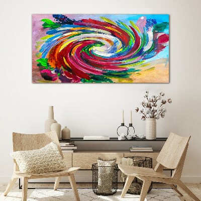 Schilderij op glas Een wervelwind van kleuren