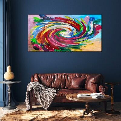 Schilderij op glas Een wervelwind van kleuren