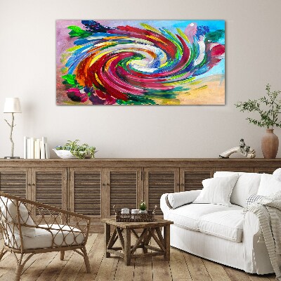 Schilderij op glas Een wervelwind van kleuren