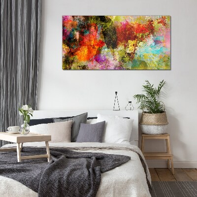 Foto op glas De kleurrijke chaos van abstractie