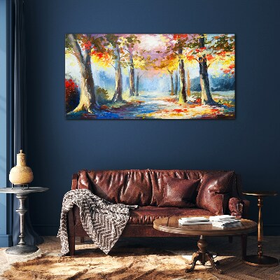 Foto op glas Herfststeegje