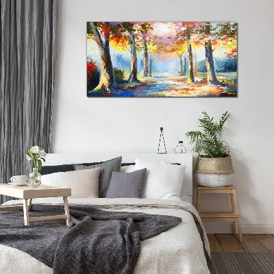 Foto op glas Herfststeegje