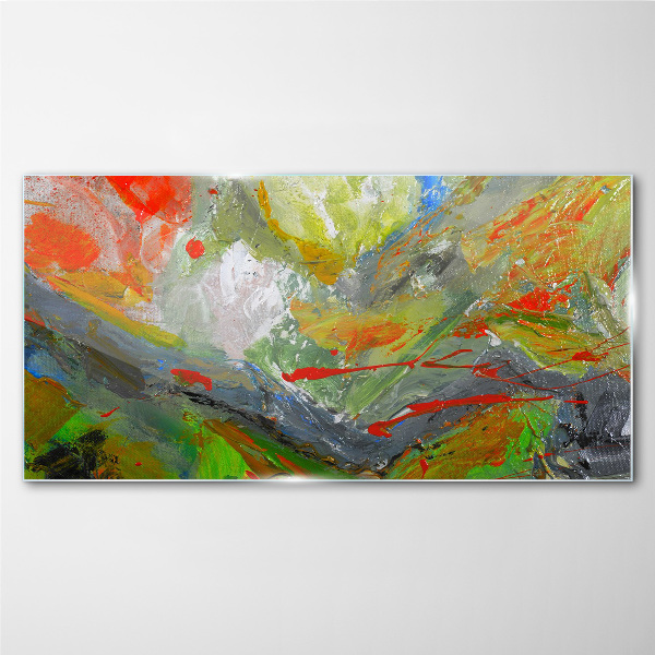 Schilderij op glas Een dynamische explosie van kleuren