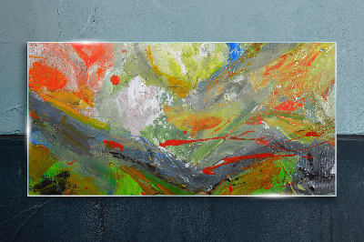 Schilderij op glas Een dynamische explosie van kleuren