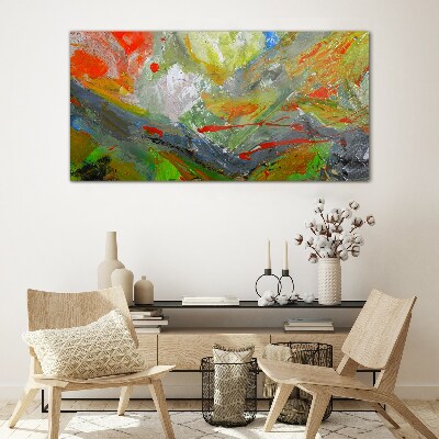 Schilderij op glas Een dynamische explosie van kleuren