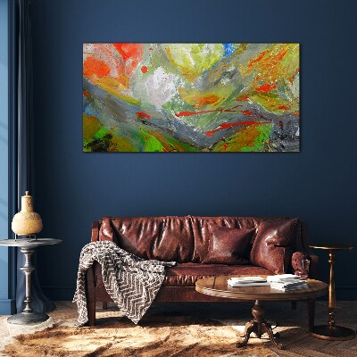 Schilderij op glas Een dynamische explosie van kleuren
