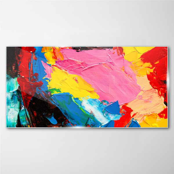 Schilderij op glas Kleurrijke chaos op canvas