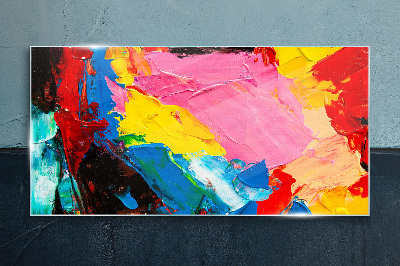 Schilderij op glas Kleurrijke chaos op canvas