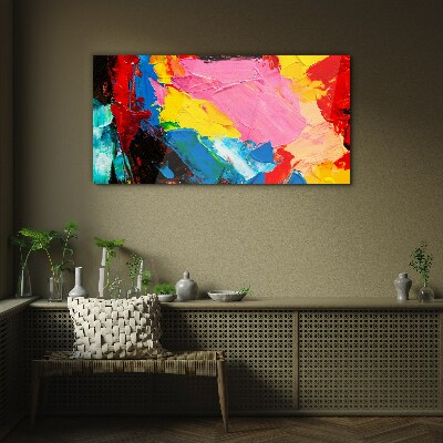 Schilderij op glas Kleurrijke chaos op canvas