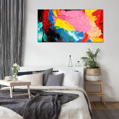 Schilderij op glas Kleurrijke chaos op canvas