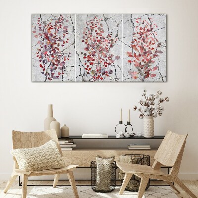 Schilderij op glas Herfstbladeren op een marmeren achtergrond