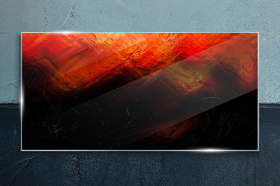 Schilderij op glas Zonsondergang in brand