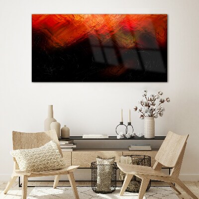 Schilderij op glas Zonsondergang in brand