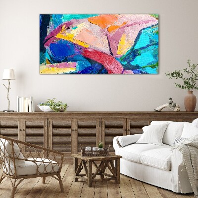 Foto op glas Kleuren in beweging